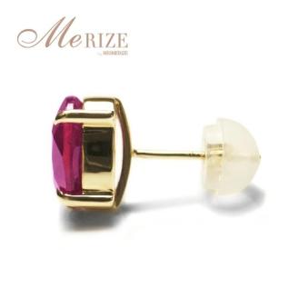 ピアス 天然 ルビー 3.0ct ペア ゴールド オーバルカット ダブルロックキャッチ【K18YG】P-133（KRP）G21-1410