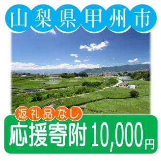 山梨県甲州市への応援寄附１口10,000円【返礼品なし】B-10000