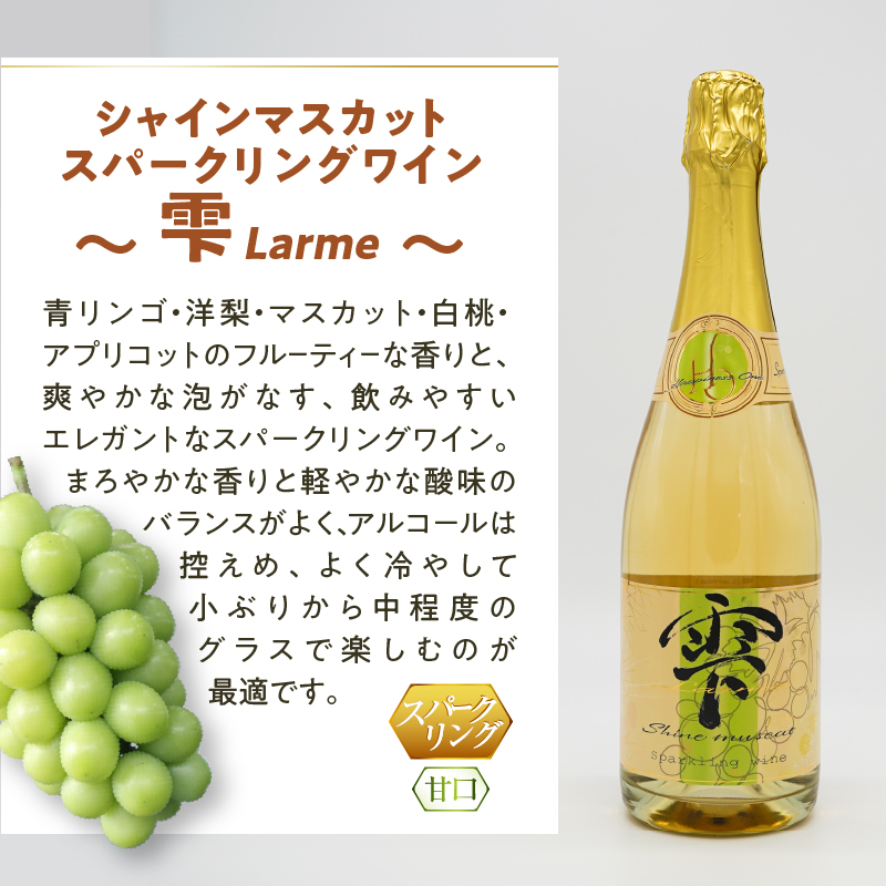 シャインマスカットスパークリングワイン ～雫（Larme）～（HO）B19-160