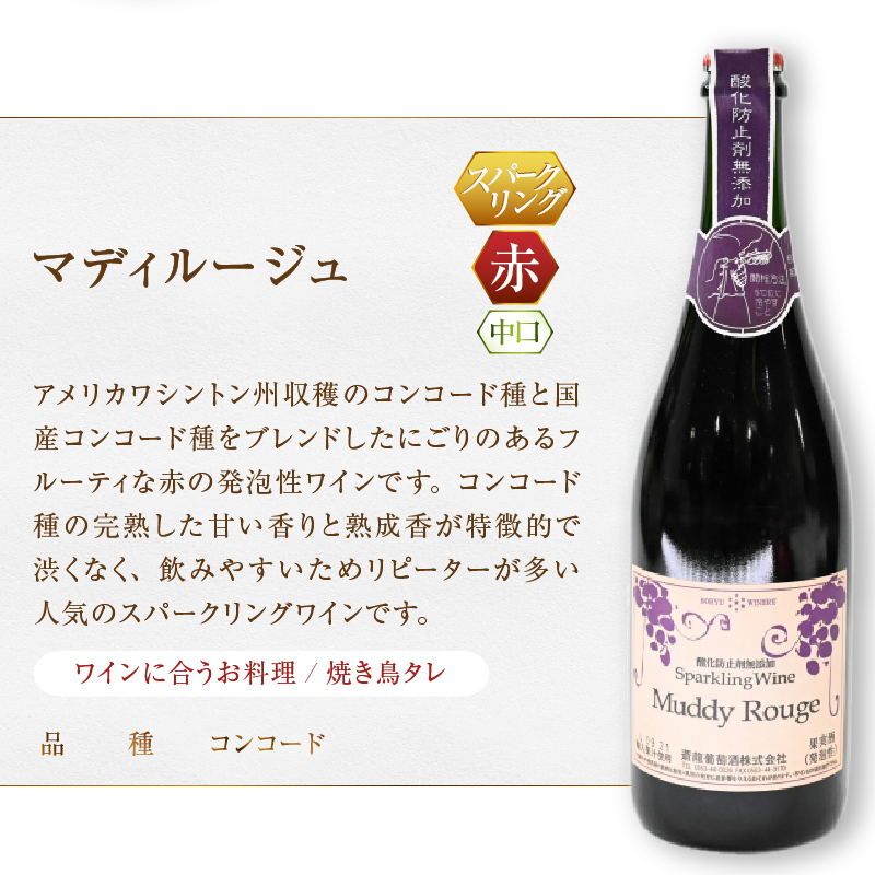 スパークリングワイン　マディルージュと蒼龍コンチェルトロゼ２本セット(MG)B2-667