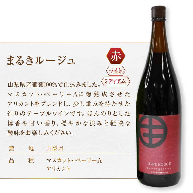 エムズギフトが贈る『まるき葡萄酒おススメ6本セット』（MG）E-622