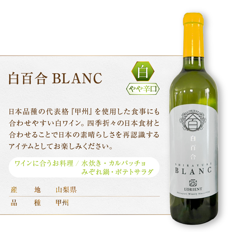 白百合醸造が贈る白百合ブランとルージュ赤白２本セット（MG）B12-661