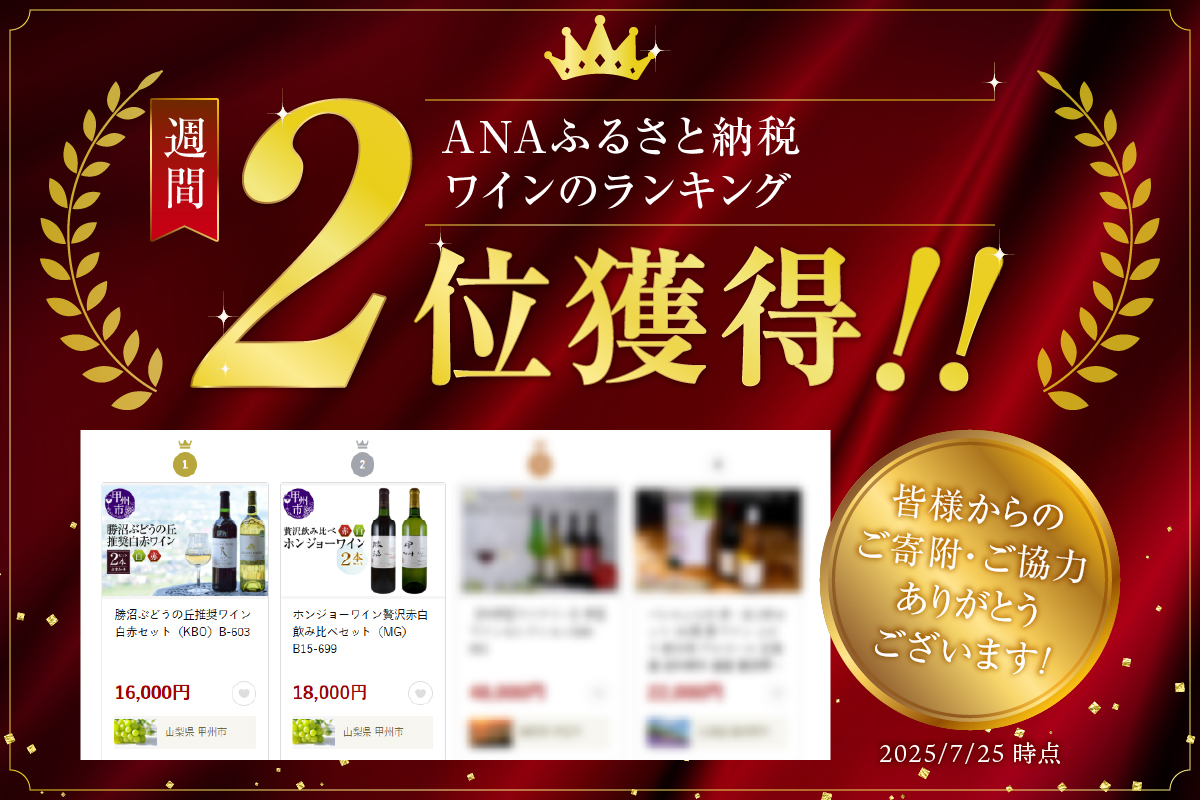 ホンジョーワイン贅沢赤白飲み比べセット（MG）B15-699