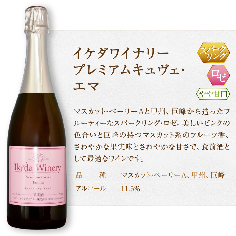 イケダワイナリー プレミアムキュヴェ・エマ（MG）A09-482