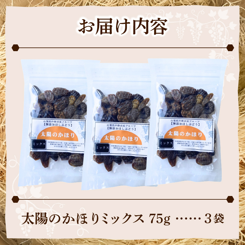 ぶどうの産地勝沼で大人気！みはらしの千果園の干しぶどう3袋（MG）A07-360