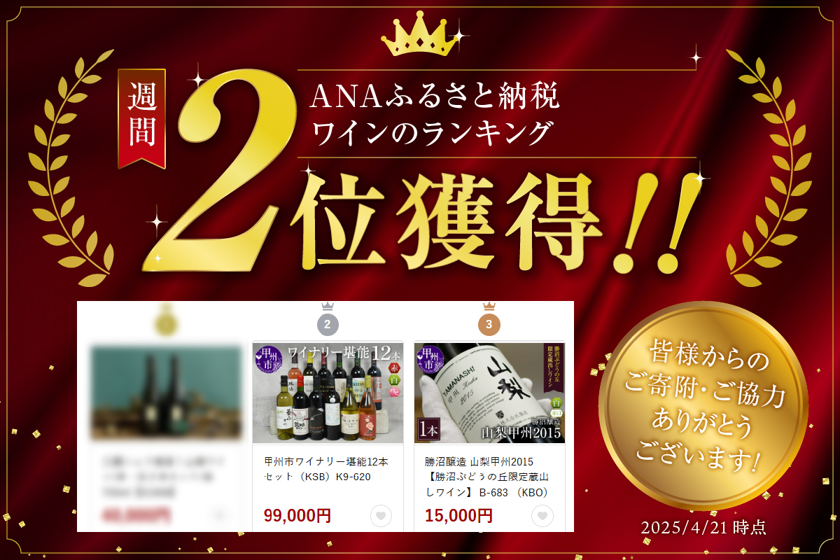 甲州市ワイナリー堪能12本セット（KSB）K9-620