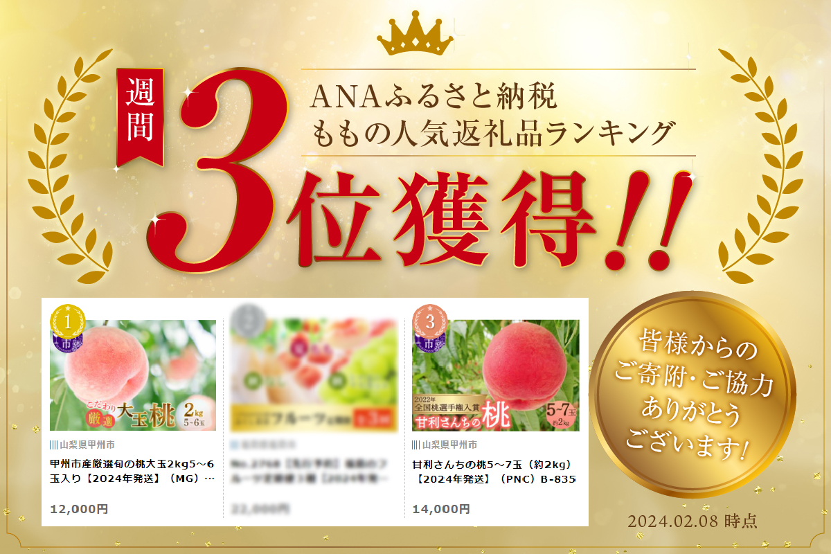 The Little Bee Special 甘利さんちの桃 5～7玉（約2kg）【2025年発送】（DTD）B-835