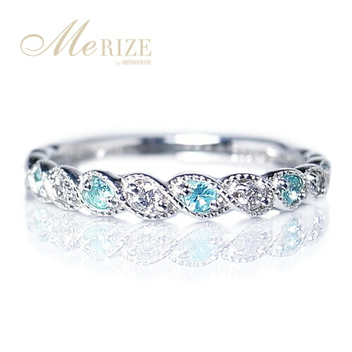 指輪 天然パライバトルマリン 天然ダイヤモンド Lilianeリリアン【プラチナ950】r-89（KRP）M56-1410