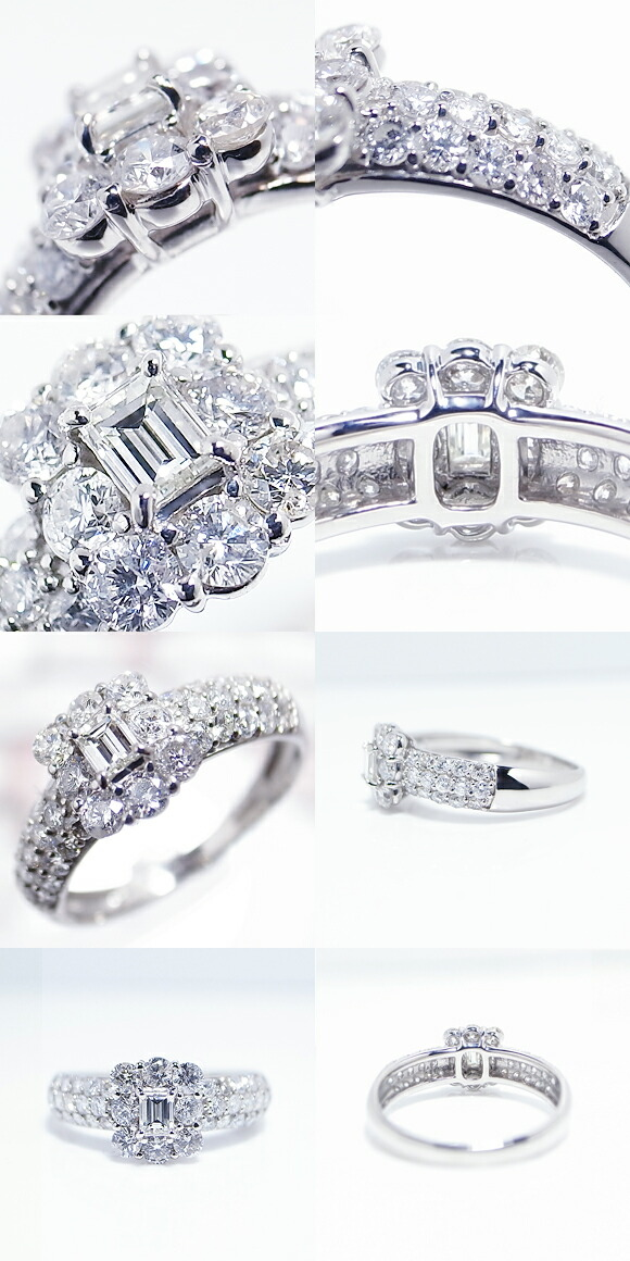 プラチナリング 天然ダイヤモンド 1.0ct【プラチナ950】r-72（KRP）P8-1410