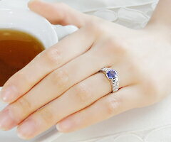 指輪 天然 ダイヤモンド SIクラス タンザナイト 1.0ct オーバルカット【プラチナ950】r-129（KRP）N6-1411