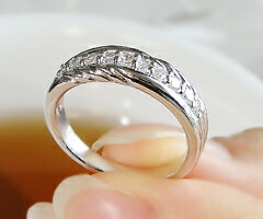 指輪 天然 ダイヤモンド 0.3ct SIクラス エタニティ【プラチナ950】r-134（KRP）N16-1410