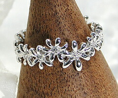 指輪 小指 重ね付け シンプル フラワー【K18WG】r-127（KRP）G67-1410