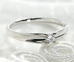 指輪 天然 ダイヤモンド 0.1ct SIクラス【pt950】r-106（KRP）G64-1411