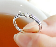 指輪 天然 ダイヤモンド 0.1ct SIクラス【pt950】r-107（KRP）G87-1410