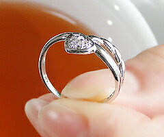 指輪 天然 ダイヤモンド SIクラス ハート【pt950】r-109（KRP）G33-1411