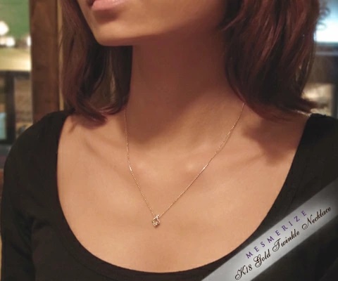 ネックレス 天然 ダイヤ 一粒 SIクラス【K18WG】n-01（KRP）M17-1410