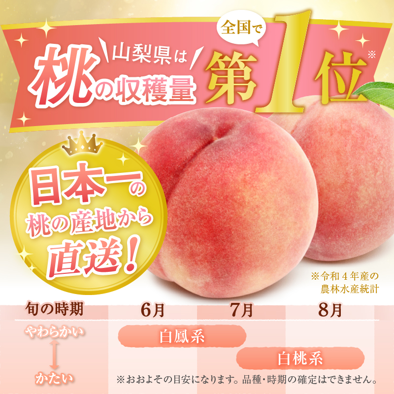 厳選！山梨県甲州市産 黄金桃 約2kg【2026年発送】（THR）B-805