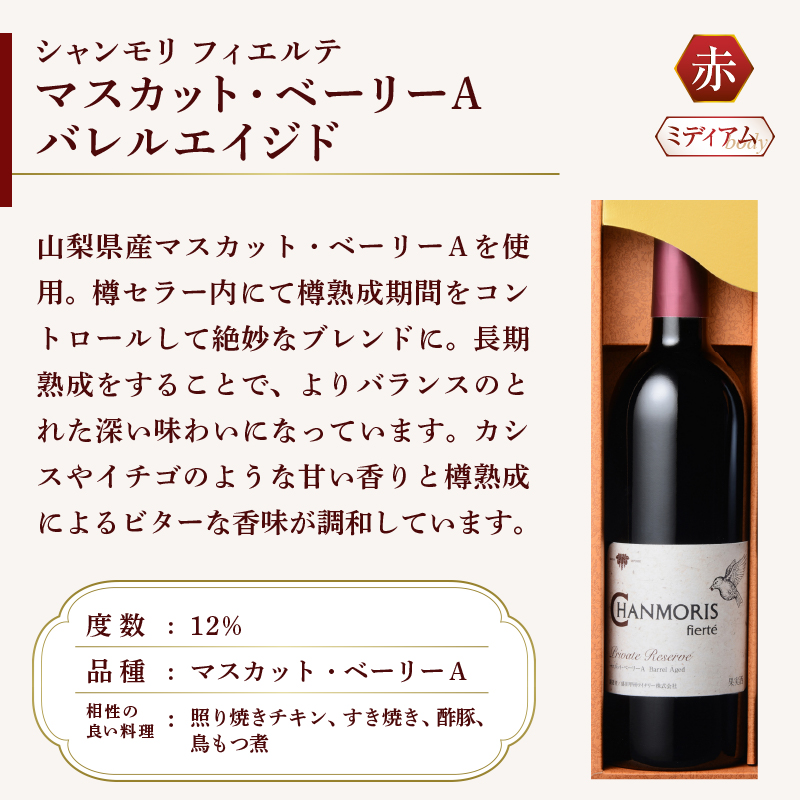 シャンモリワイナリー限定販売 赤白ワインセット（MKW）C1-765