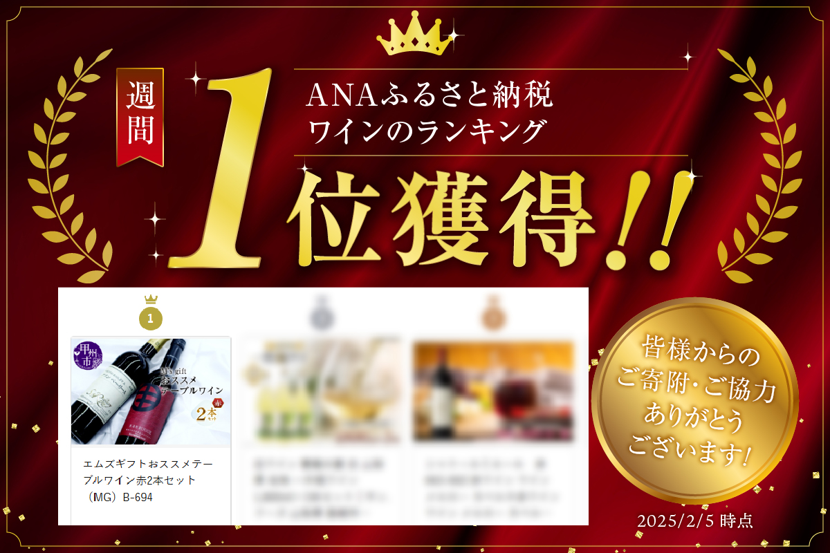 エムズギフトおススメテーブルワイン赤2本セット（MG）B-694