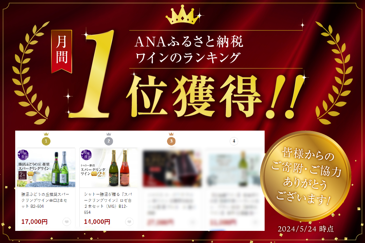 勝沼ぶどうの丘推奨スパークリングワイン辛口2本セット B2-604 （KBO）