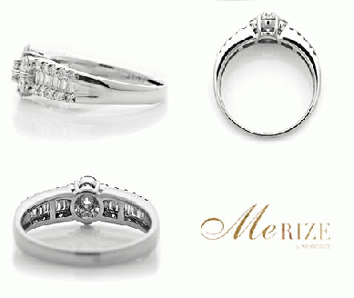 指輪 天然 ダイヤモンド 1.0ct SIクラス Amandeアマンド【pt950】r-238（KRP）Q2-1410