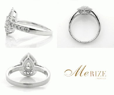 指輪 天然 ダイヤモンド 0.97ct パヴェ SIクラス Celestineセレスティーヌ【pt950】r-241（KRP）S62-1410