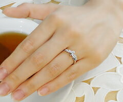 指輪 天然 ダイヤモンド 0.3ct 10石 SIクラス スイート【pt950】r-136（KRP) M63-1410