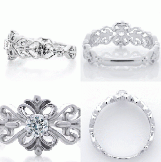 指輪 天然 ダイヤモンド 0.1ct SIクラス Agnesアニエス【pt950】r-248（KRP）M53-1410