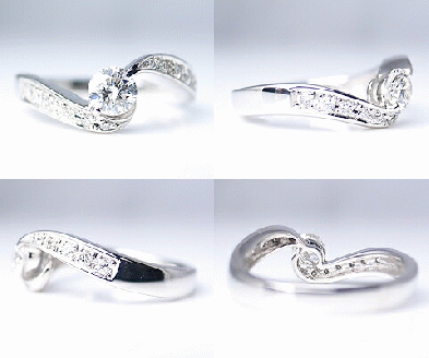 指輪 天然 ダイヤモンド 0.45ct SIクラス【pt950】r-30（KRP）Q16-1410