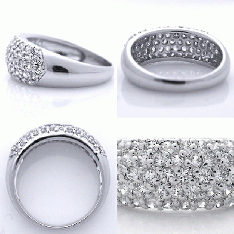 指輪 天然 ダイヤモンド 1.0ct パヴェ SIクラス Elisabeth【pt950】r-253（KRP）P94-1411