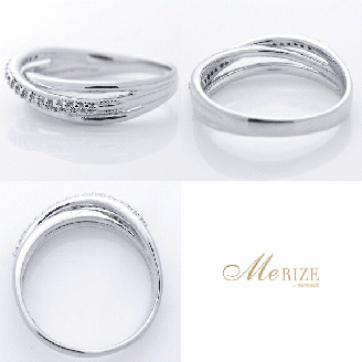 指輪 天然 ダイヤモンド 0.10ct 重ね付け風 SIクラス【pt950】r-249（KRP）M5-1410