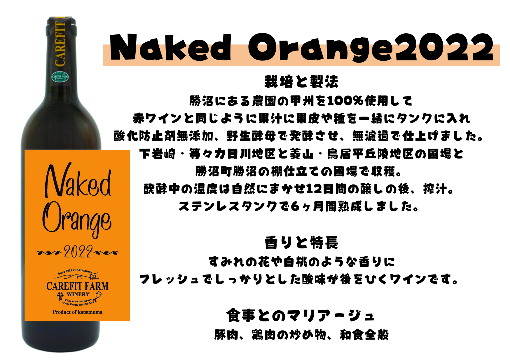 『農福連携』ケアフィットファームが贈るオレンジワインと赤ワイン2本セット（MG）C-687