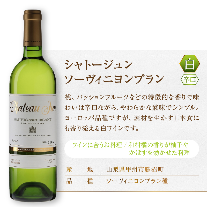 シャトージュン 3品種飲み比べセット【MERLOT・SAUVIGNON BLANC・SEMILLON】（MG）E-664