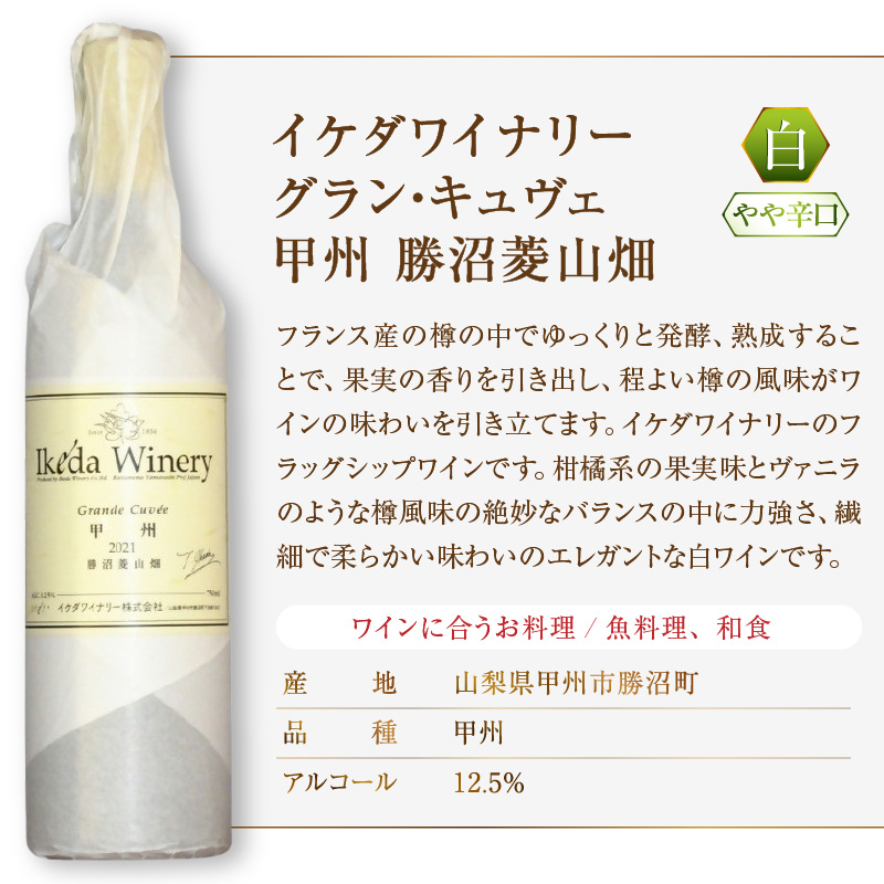 イケダワイナリー グラン・キュヴェ 甲州（MG）B11-480