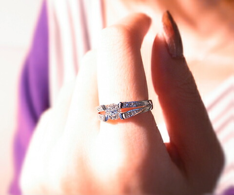 指輪 天然ダイヤ 0.54ct【プラチナ950】r-58（KRP）P63-1410