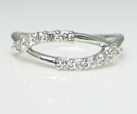 指輪 天然 ダイヤモンド 10石 0.20ct SIクラス 【K18ホワイトゴールド】r-03（KRP）G76-1410