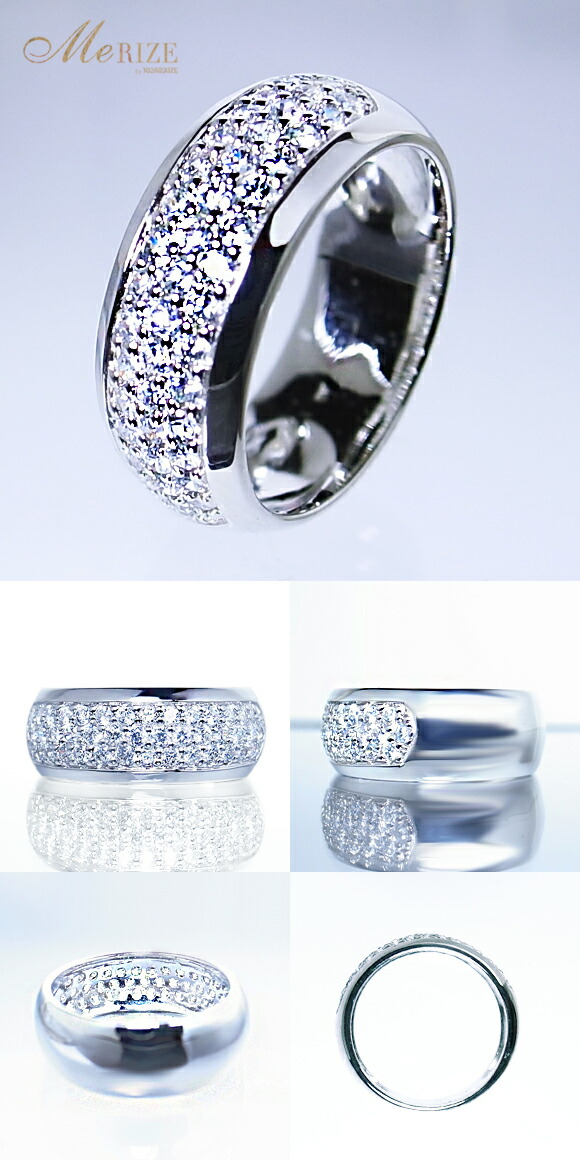 指輪 天然 ダイヤモンド 0.5ct パヴェ SIクラス Mathilde マチルド【プラチナ950】r-179（KRP）O7-1410