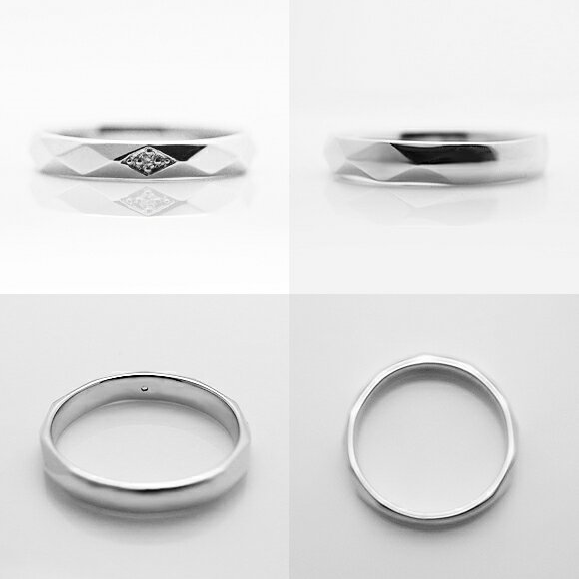 ペアリング 天然 ダイヤモンド SIクラス Roger Romance ロジェロマンス【プラチナ950】r-187（KRP）N6-1412