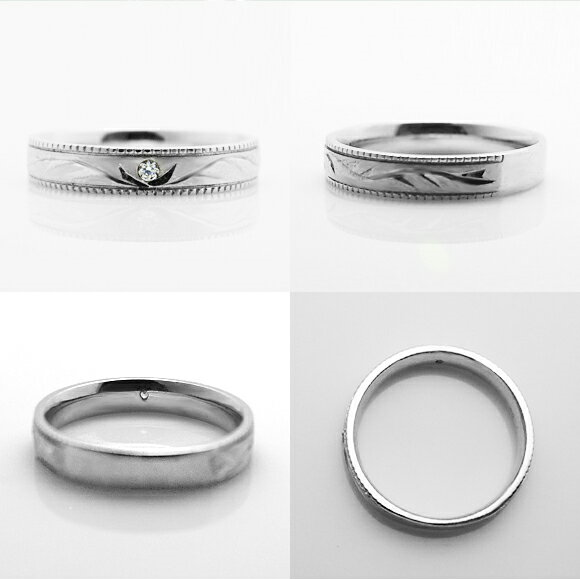 ペアリング 天然 ダイヤモンド SIクラス Rene Romanceルネロマンス【プラチナ950】r-188（KRP）N67-1410