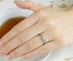 指輪 天然 ダイヤモンド 0.20ct 重ね付け風 エタニティ SIクラス【pt950】r-102（KRP）M66-1410