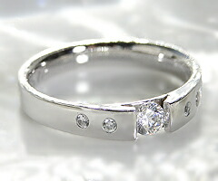 指輪 天然 ダイヤモンド 0.20ct SIクラス 大粒【pt950】r-103（KRP）M94-1411