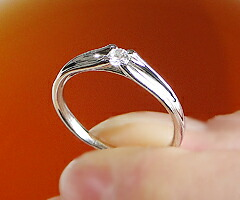 指輪 天然 ダイヤモンド 0.1ct SIクラス【pt950】r-106（KRP）G64-1411