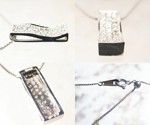 ネックレス 天然 ダイヤモンド 0.2ct パヴェ SIクラス【K18WG】n-100（KRP）M46-1410