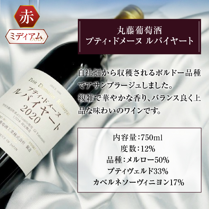 プティ・ドメーヌ ルバイヤート 赤ミディアムボディ1本 C-618 （KBO）