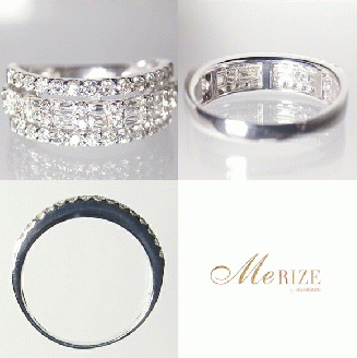 指輪 天然 ダイヤモンド 1.0ct パヴェ SIクラス Justineジュスティーヌ【pt950】r-161（KRP）P87-1410