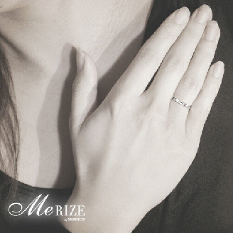 指輪 天然 ダイヤモンド 0.08ct リボン SIクラス【K18WG】r-246（KRP）G81-1410