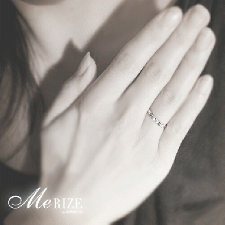 指輪 天然 ダイヤモンド 0.075ct リボン SIクラス【K18WG】r-244（KRP）G72-1410