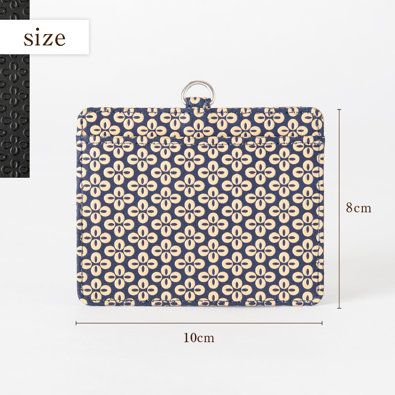 甲州市×印傳屋 IDケース（紫革×黒漆）C5-1206