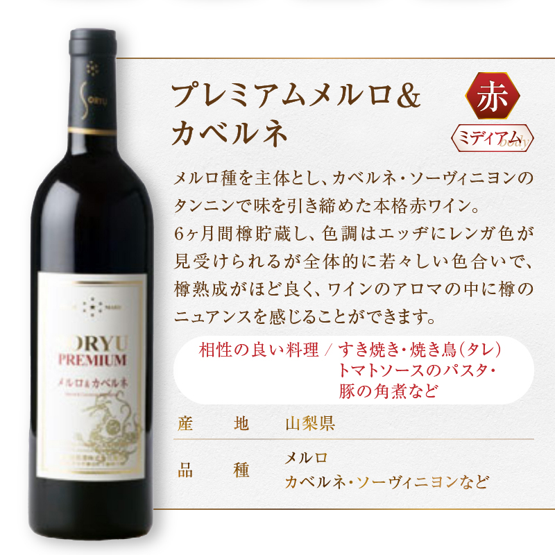 「蒼龍葡萄酒」PREMIUMワインギフトセット（MG）B2-661