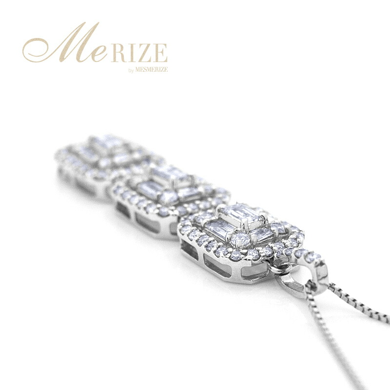 ネックレス 天然ダイヤ 1.0ct【K18ホワイトゴールド】ｎ-161（KRP） Q1-1410